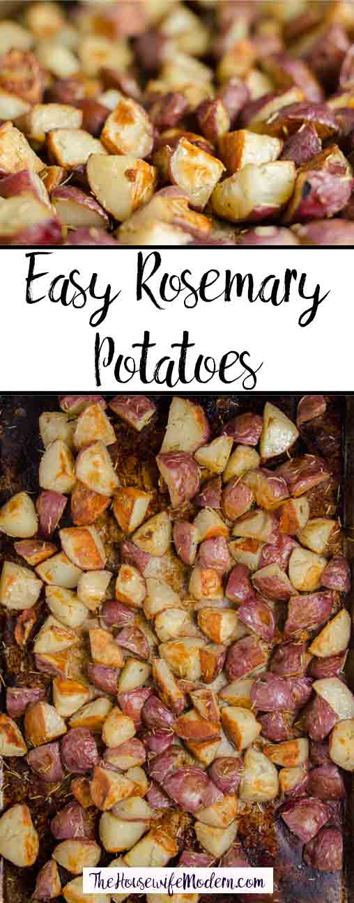 Easy Roasted Potatoes with Rosemary. Delicious balance of crispy, salty outside and soft, tender inside. Rosemary potatoes- easy and versatile.