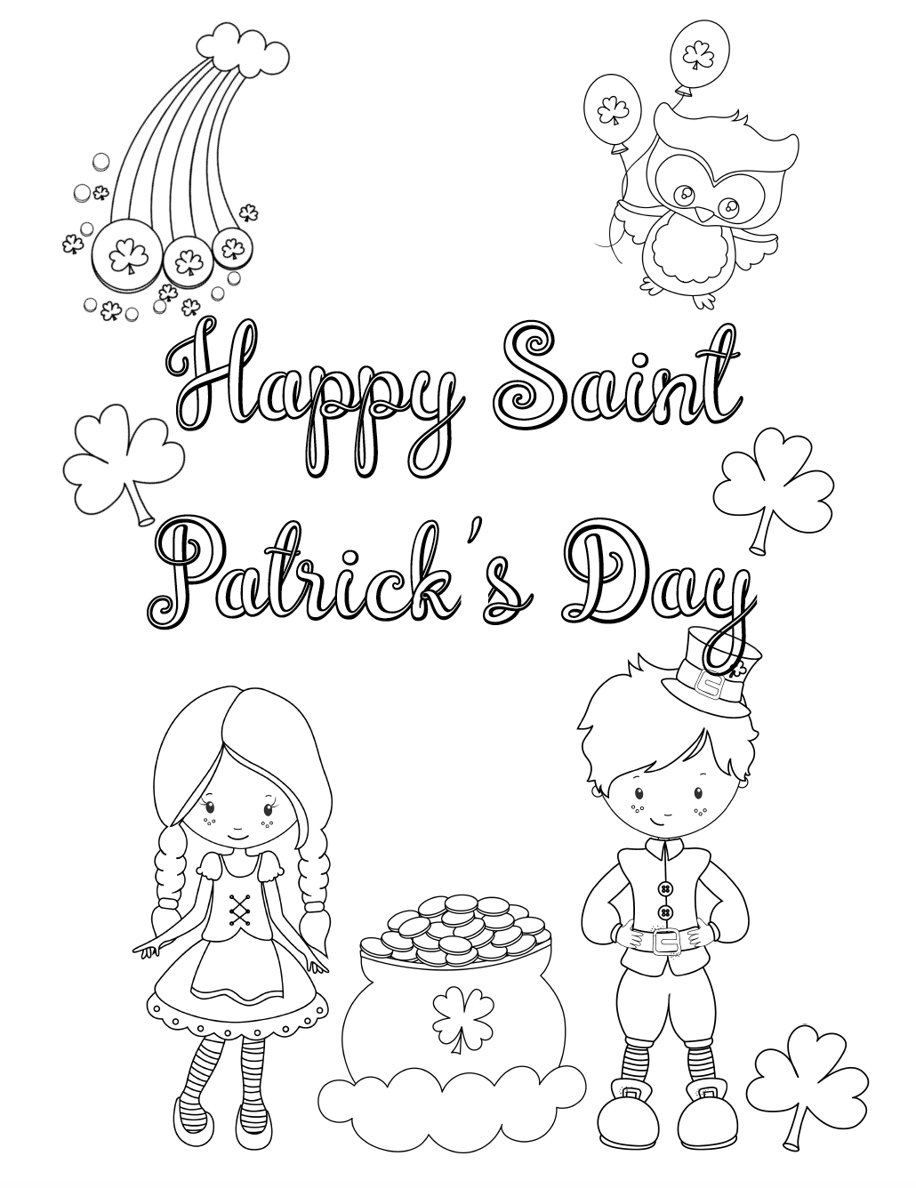 Free Printable St. Patrick’s Day Coloring Pages: 4 Designs!