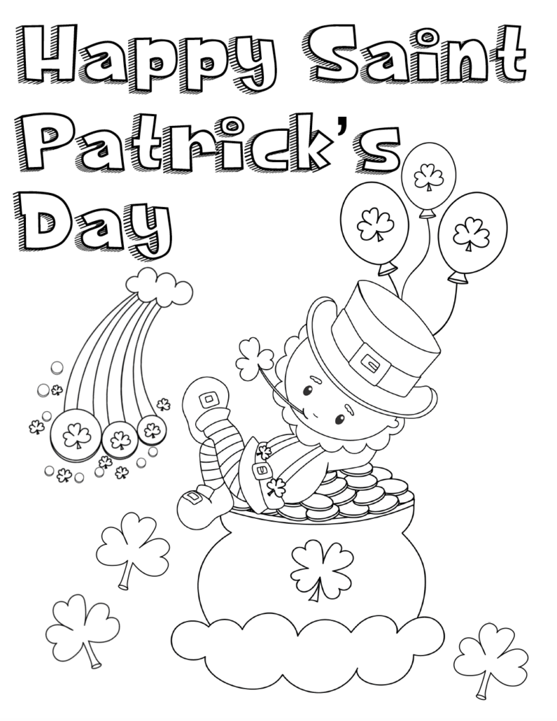 Free Saint Patrick's Day Coloring Printouts 8