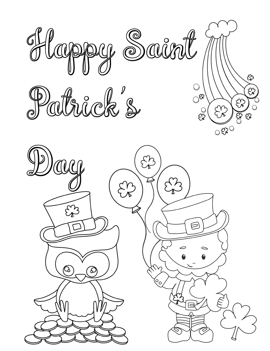 St Patrick s Printable Coloring Pages