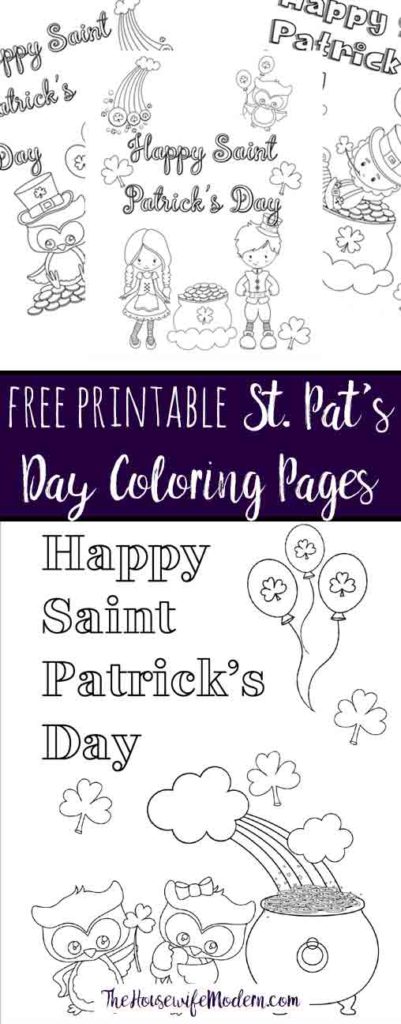 Free Printable St. Patrick’s Day Coloring Pages. 4 different designs…fun for the kids. Just download, print, and let the kids start coloring! #stpatrick #stpatricks #stpat #coloring #free #printable #freeprintable