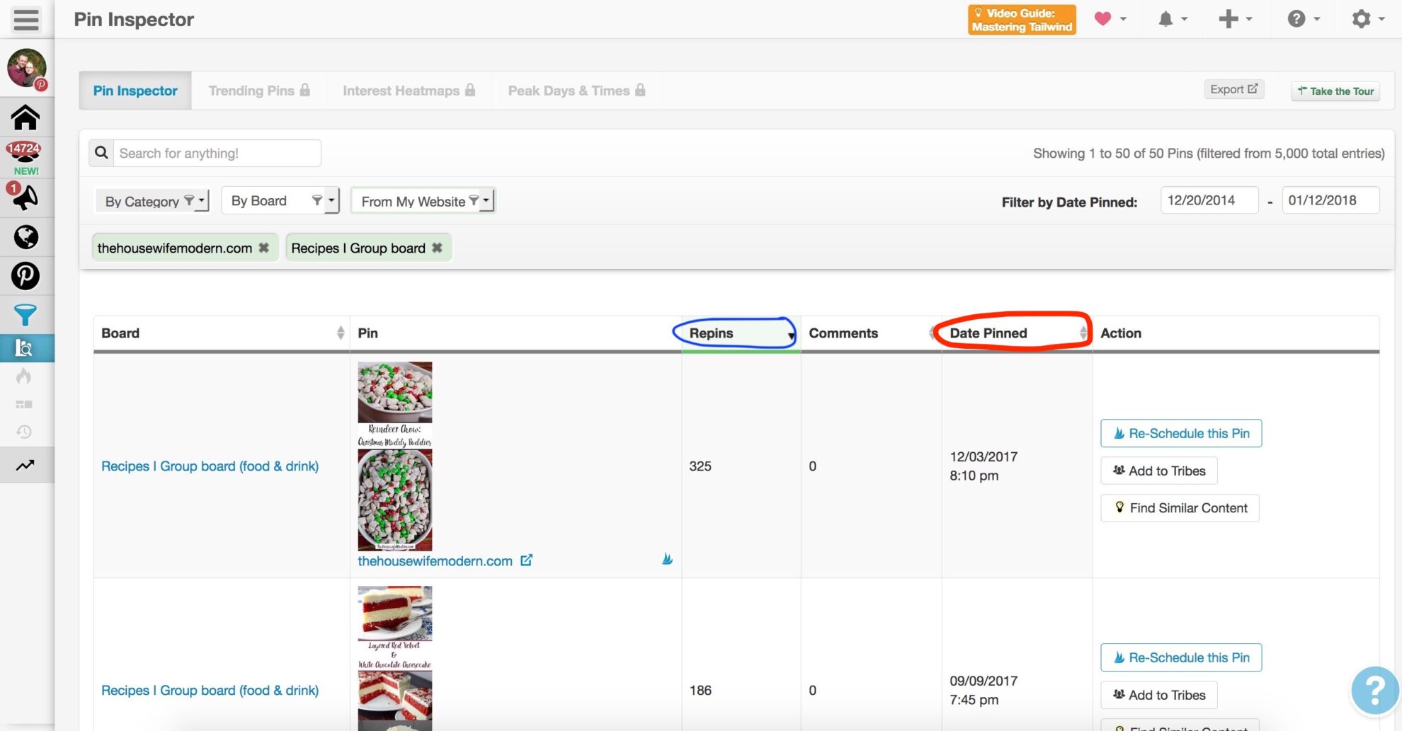 Tailwind_Board Insights_most popular How to Use Tailwind: All the Features You Need to Know. Why I love Tailwind (my traffic is up by 487% in 3 little months), all of the features, and exactly how to use them.