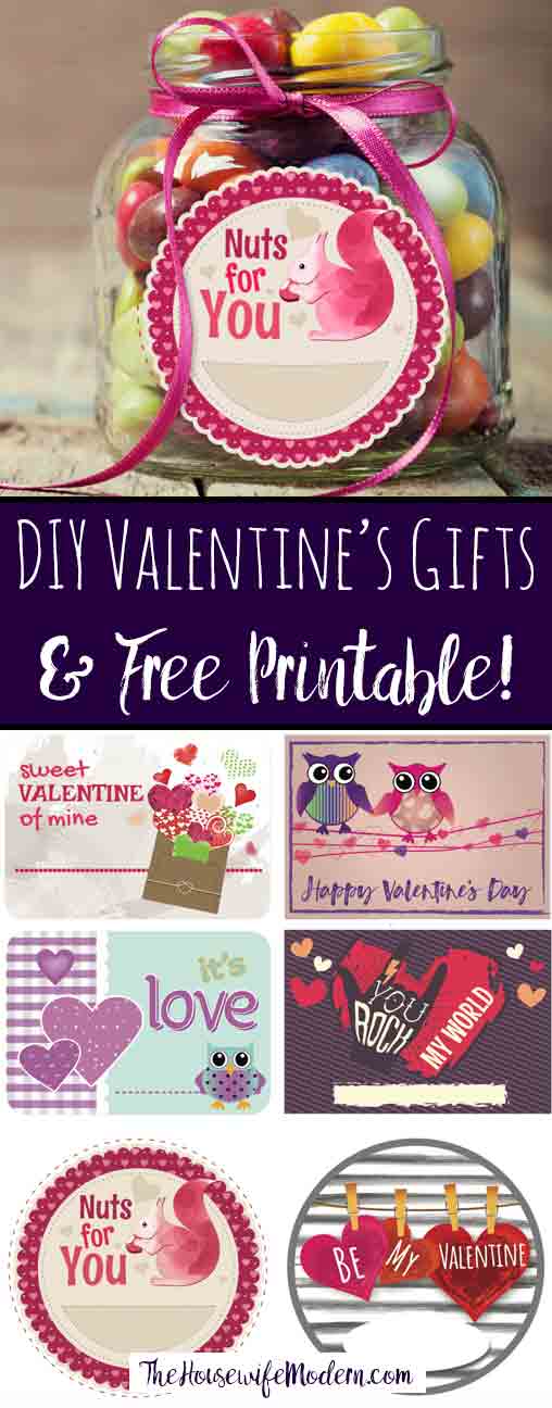 Valentines_DIY Guest post_pin Easy DIY Valentine’s Day Gift Ideas with Free Printable: practical, easy gifts to give this Valentine's Day with cute FREE printable labels (multiple designs!).