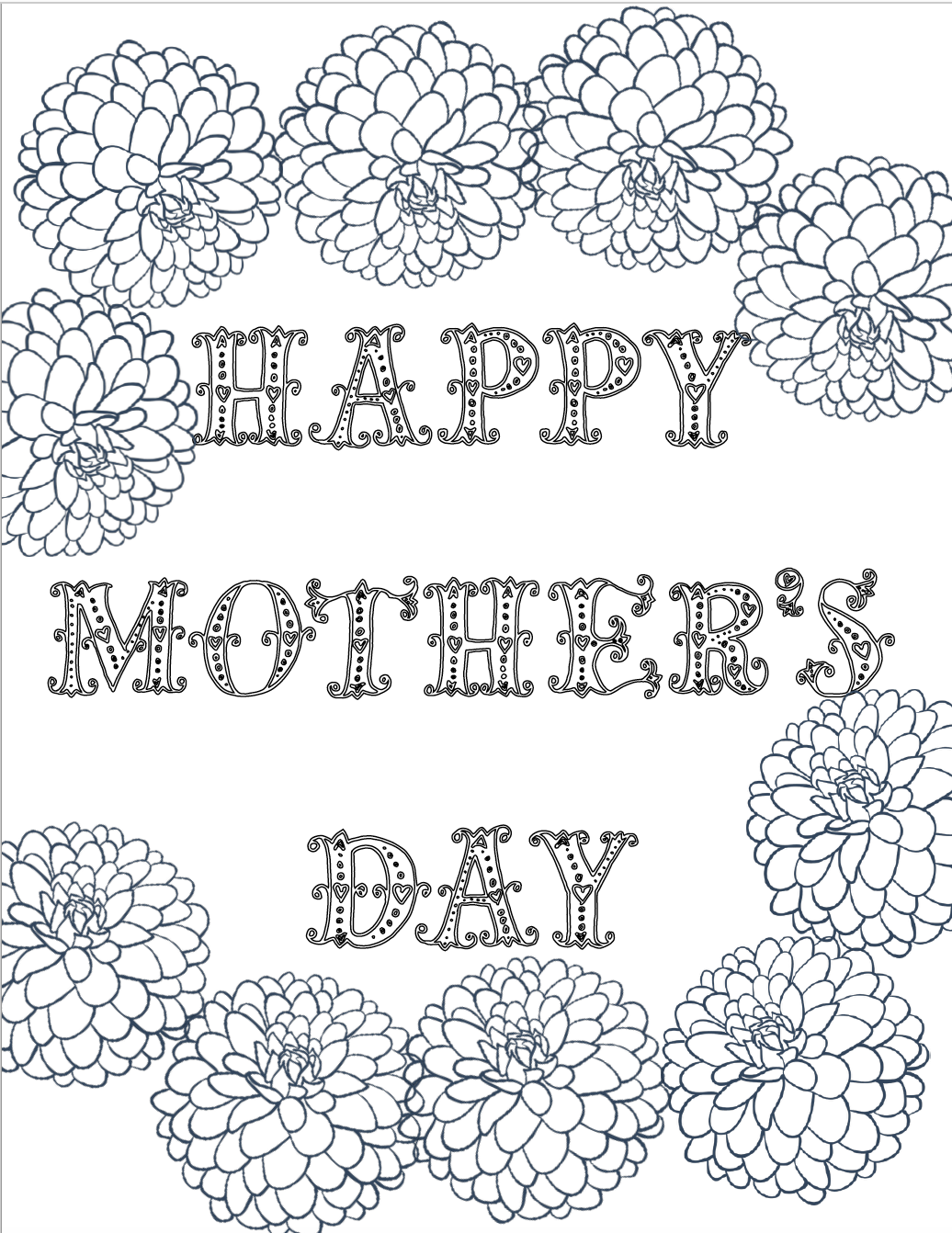 Printable Mother's Day Coloring Pages