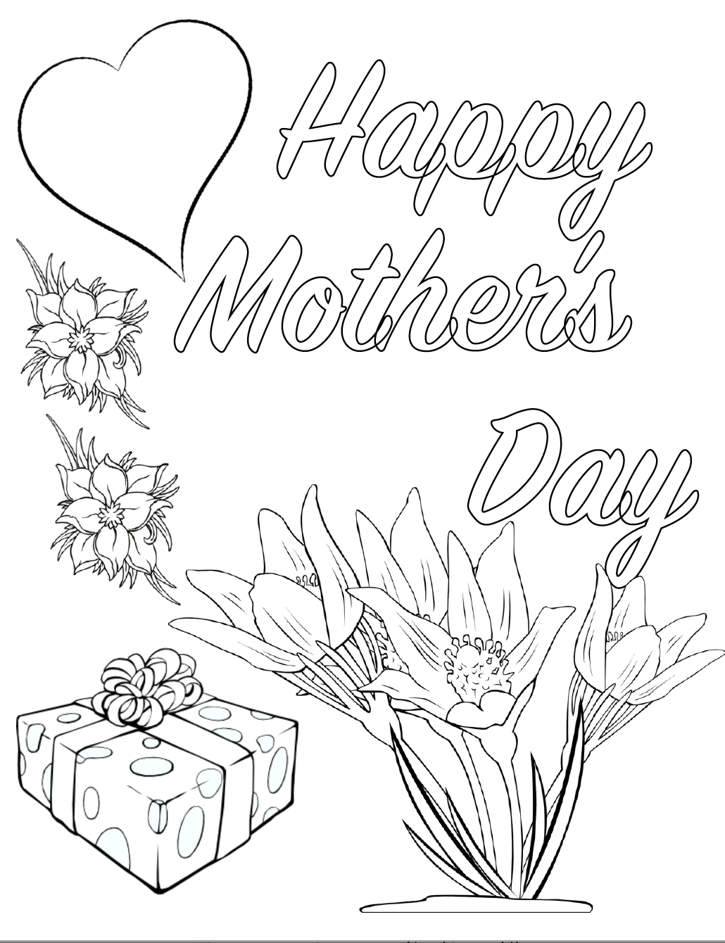 Free Printable Mother's Day Coloring Pages: 4 Designs