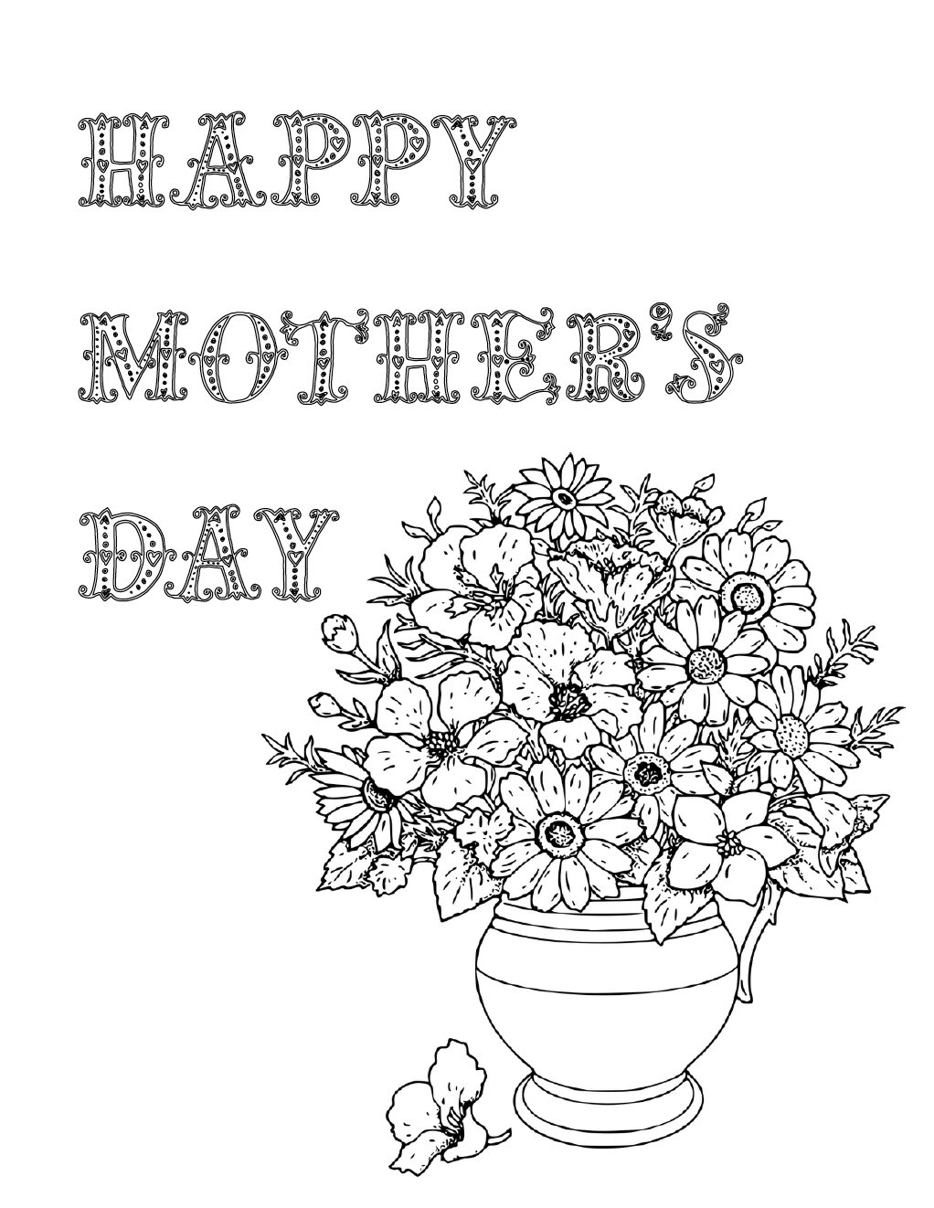 Free Printable Mother s Day Coloring Pages 4 Designs Free Printable Mother s Day Coloring Pages 4 Designs