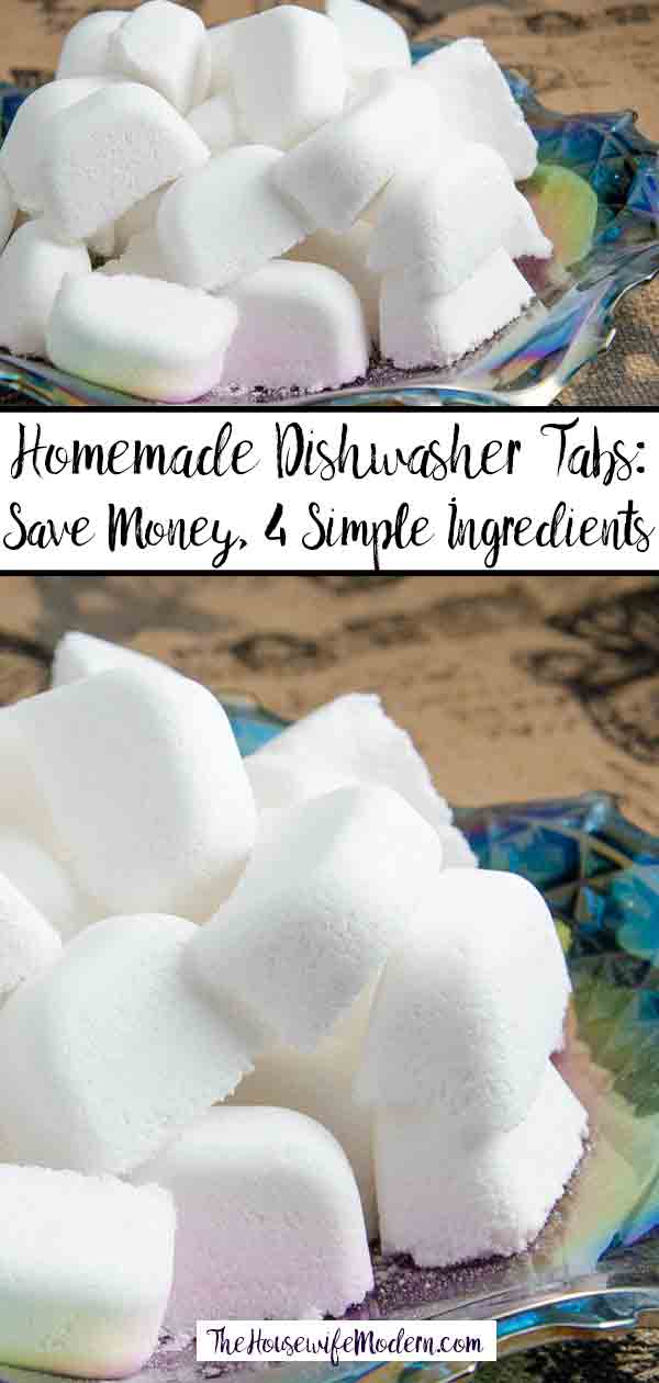 Dishwasher Tabs_Pin1 How to Make Homemade Dishwasher Detergent Tabs (That Actually Work!). I tried and tested half a dozen methods and found the best. Save money. #dishwasherdetergent #detergent #homemade #save