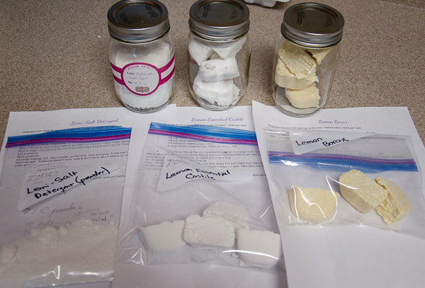 LR_Dishwasher Detergent_prep3 The three finalist! I had multiple people test them out for me.