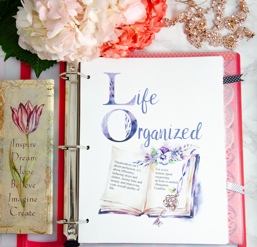 Life Organized Binder. 100 plus pages and step-by-step instructions. Take control and stop the chaos.