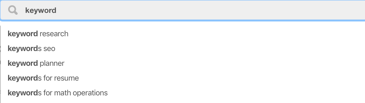 When you start to type in your keyword in the search box, Pinterest will predict what you're going to type.