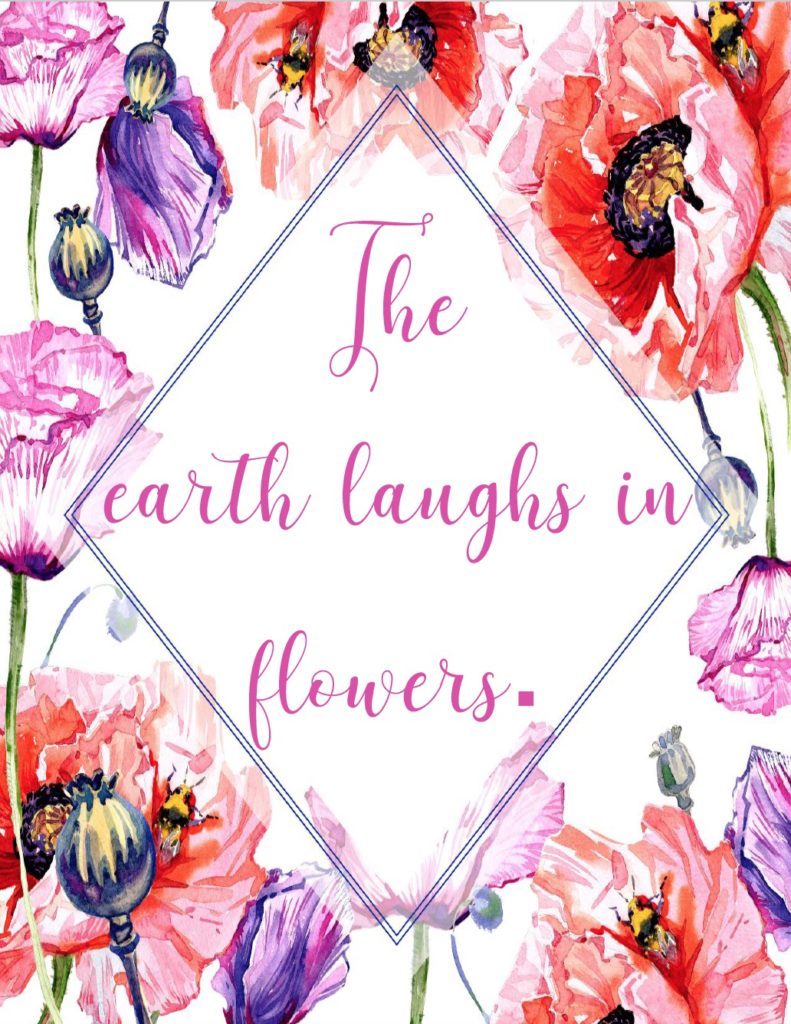 The Earth Laughs in Flowers Free Summer Printable. Celebrate summer and brighten up your decor with 4 free summer printables.