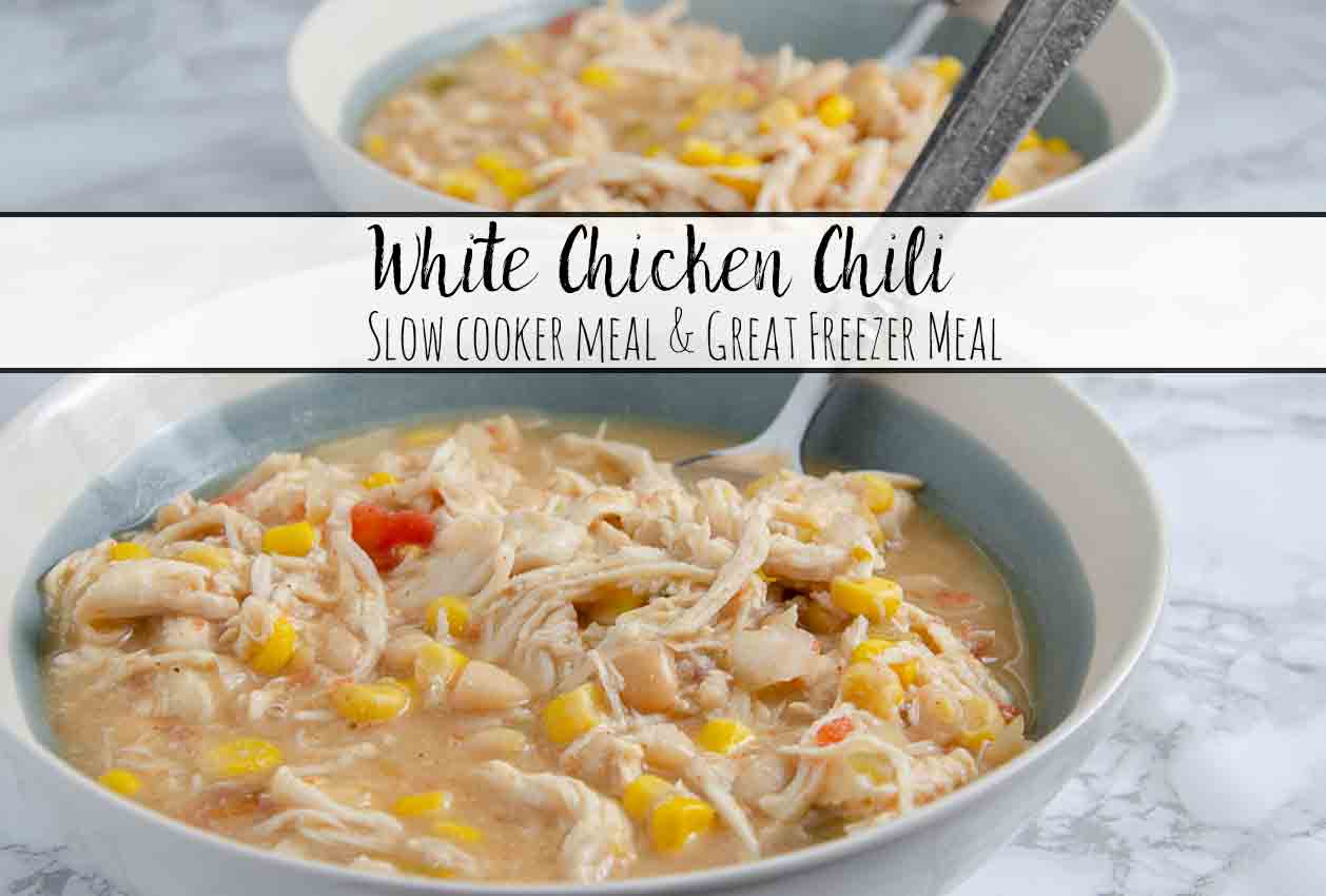 Slow Cooker White Chicken Chili (Freezer Meal)