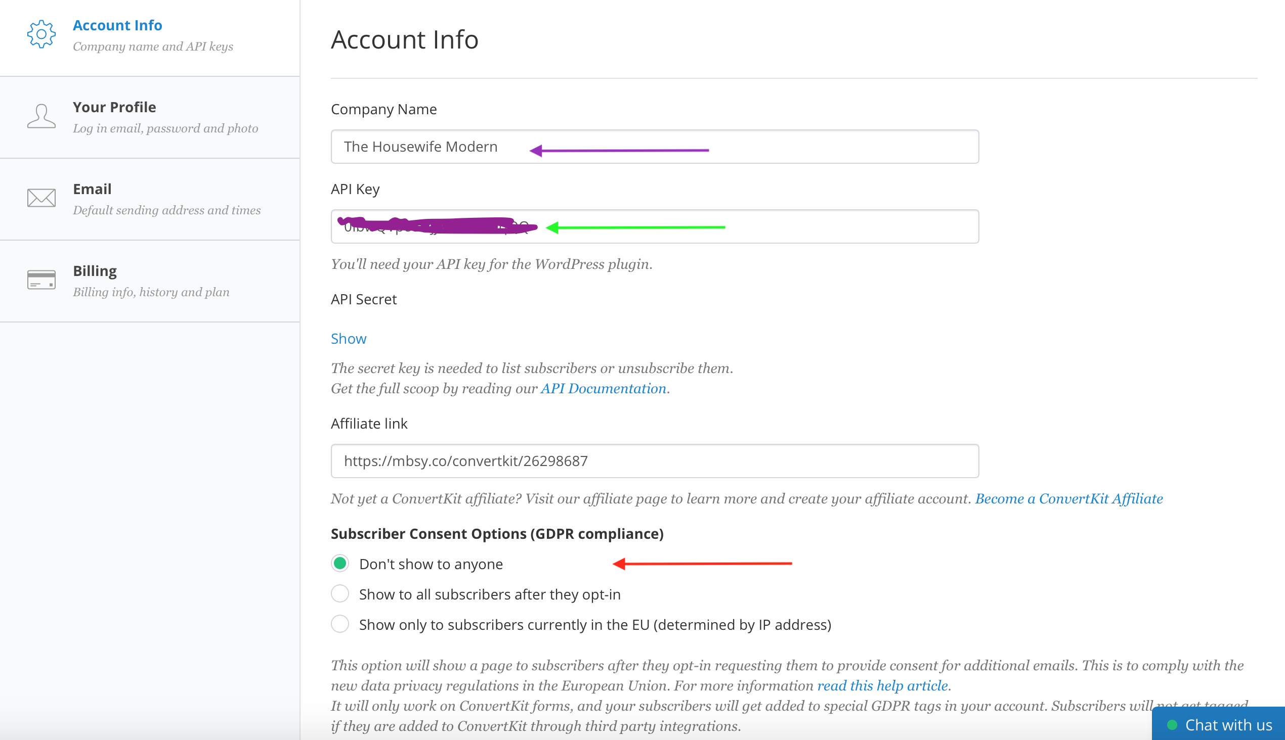 ConvertKit_Account Settings1