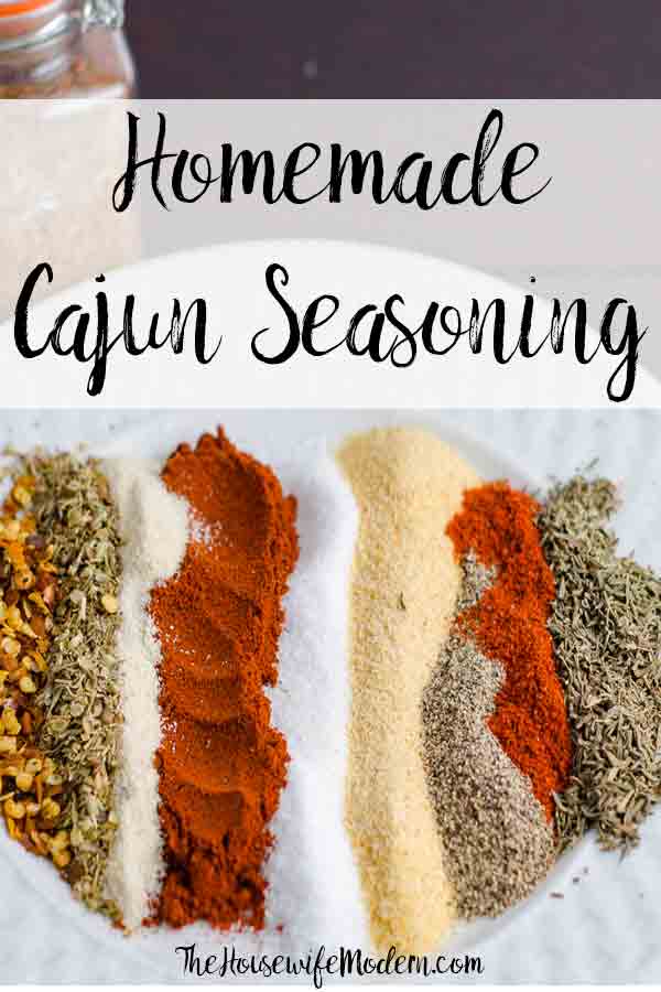 Cajun Seasoning_Pin1 Homemade Cajun Seasoning. Super flavorful. Trust me...you will NEVER buy store-bought again. Plus ideas for where to use Cajun Seasoning. #cajunseasoning #cajun #homemade #spice #spices