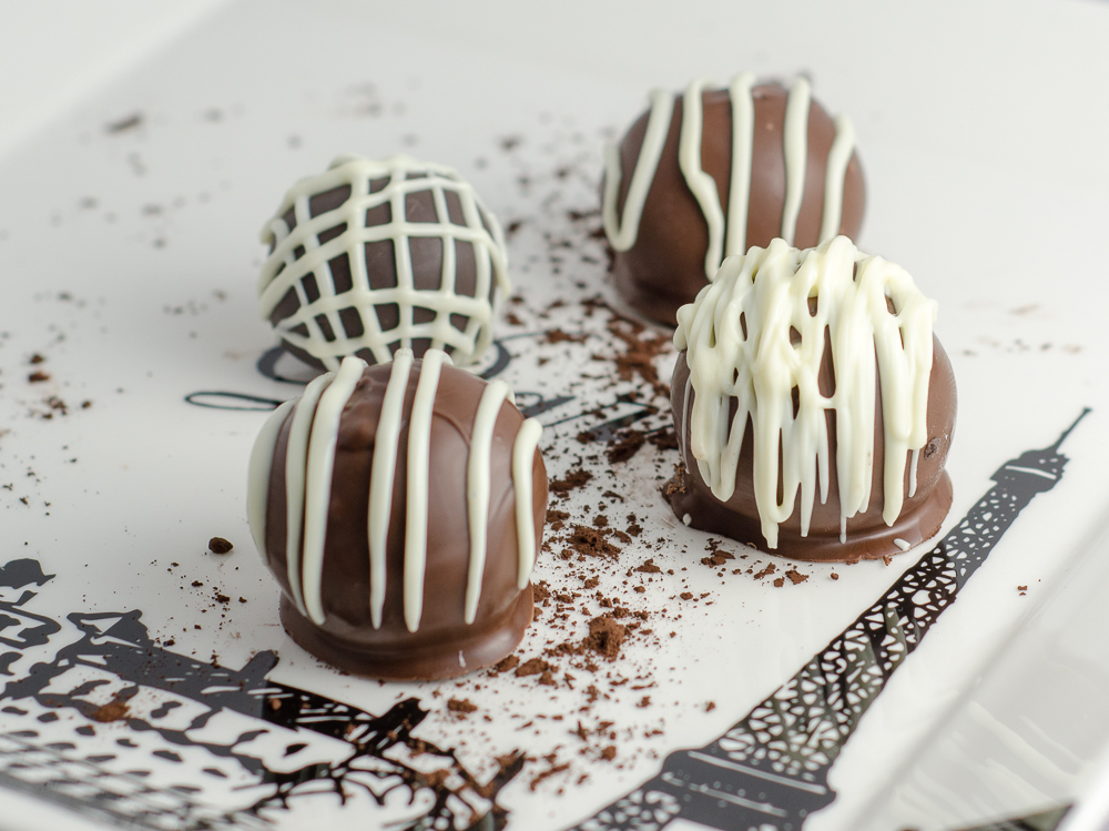 Luscious Devil's Food Cake Cake Bites. Devil’s food cake, special dark frosting, Ghirardelli chocolate wafers combine into bite-sized desserts.