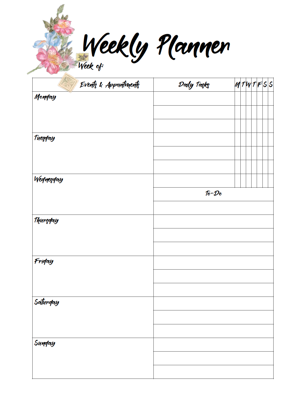 download-printable-weekly-planner-undated-floral-style-pdf