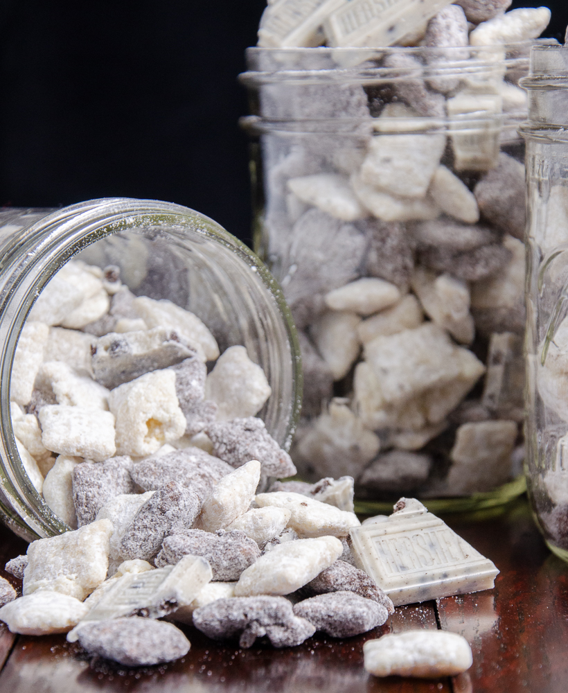 Cookies and Cream Muddy Buddies. White chocolate, semisweet chocolate, and Oreos combine to turn this classic treat into delicious cookies and cream puppy chow!
