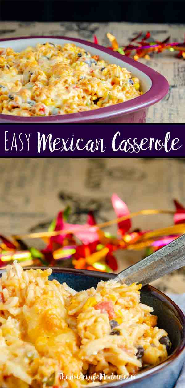 Easy Mexican Chicken Casserole Recipe. Easy to make and full of delicious flavor. Makes a big batch…but the leftovers taste fabulous. #mexican #mexicancasserole