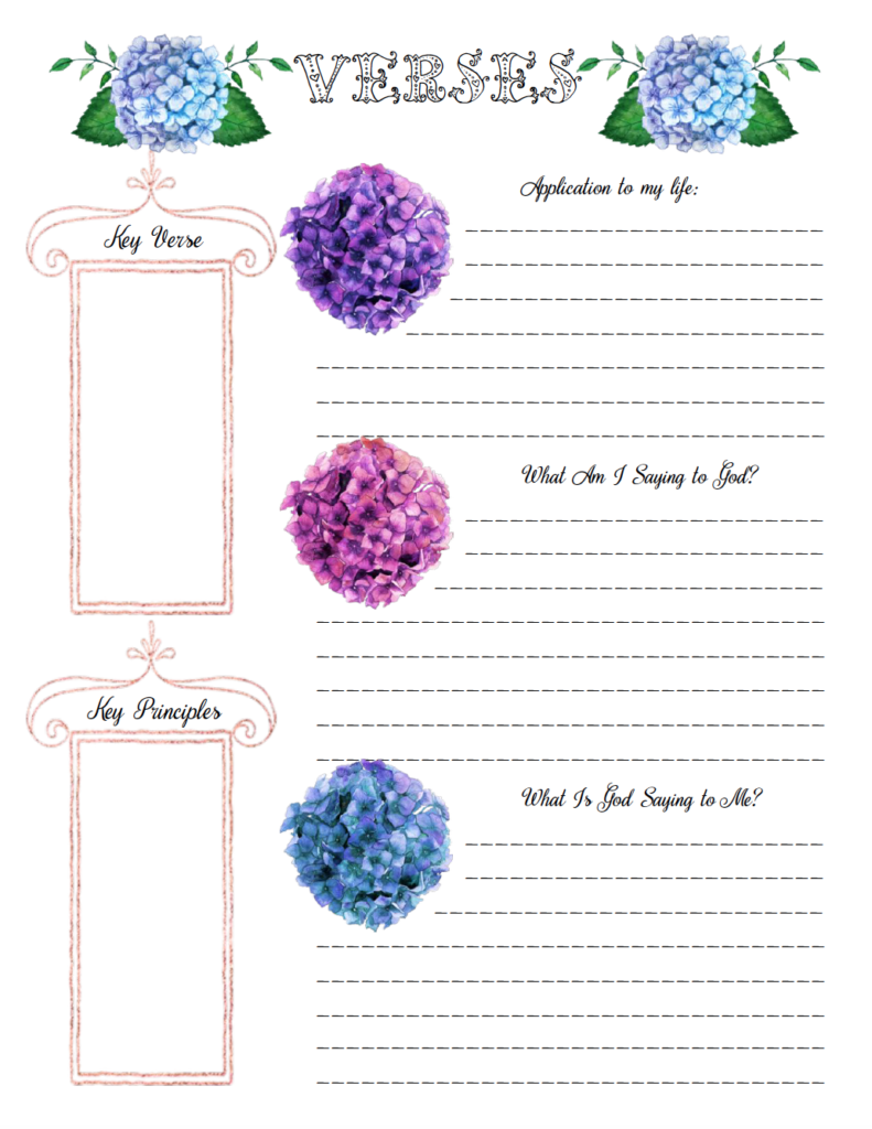 Free Bible journaling printable