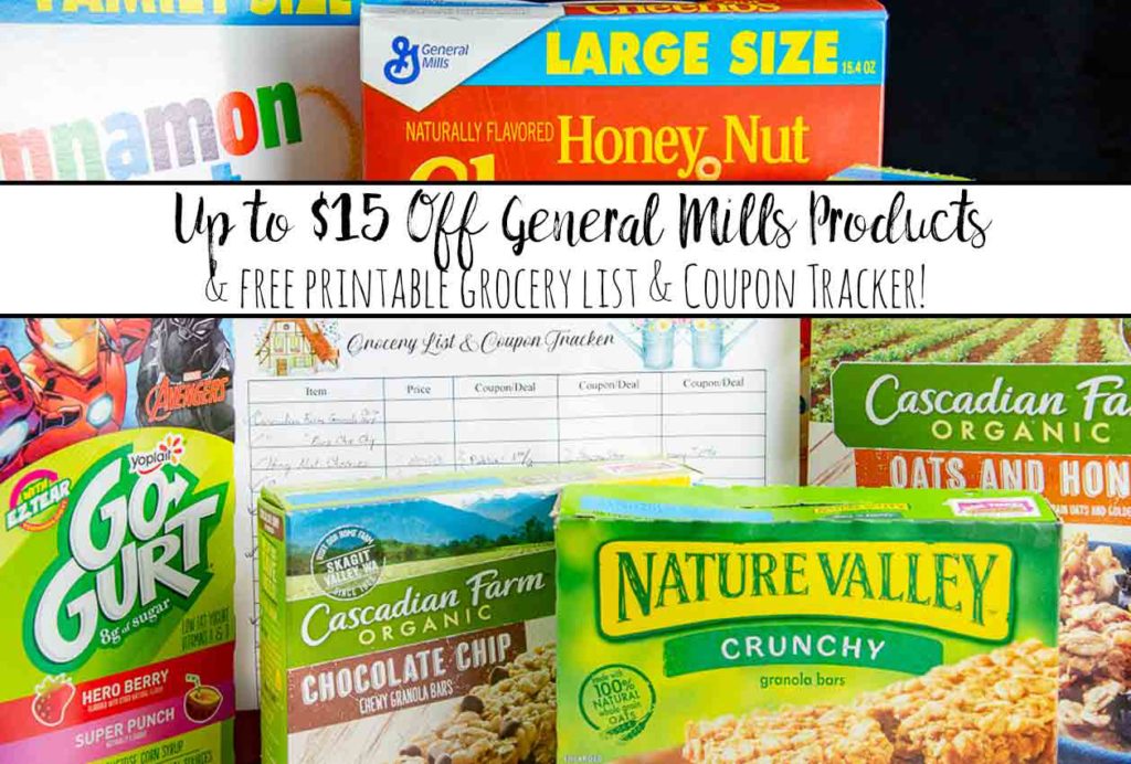 Free Printable Grocery List and Coupon Tracker. And a great deal to write on it! Up to $15 in Back-to-Digital Coupon Savings on General Mills products. #free #freeprintable #StockUpBTS #CollectiveBias #Publix #ad