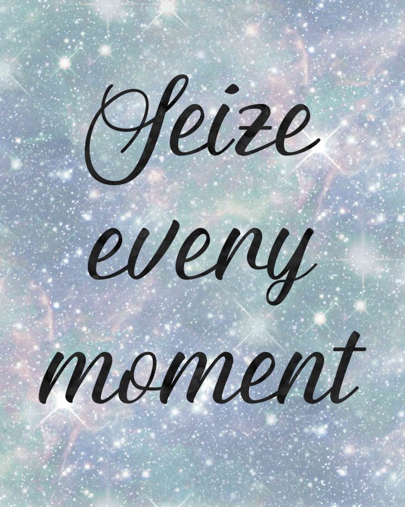 Seize every moment free printable. #free #freeprintable #inspiration