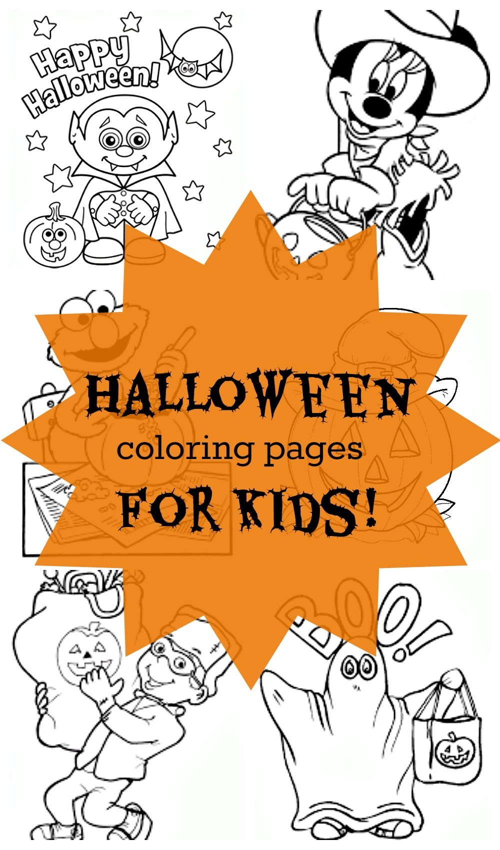 Free-Halloween-Coloring-Pages-for-Kids Free Halloween coloring pages for kids. Part of Free Halloween Printables Round-up: Over 100 Free Printables.