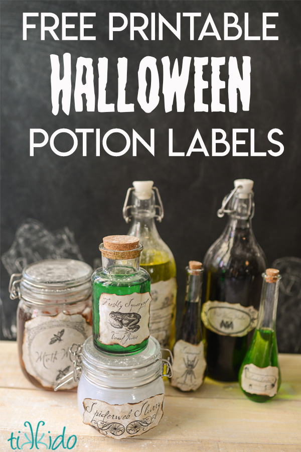 PIN-halloween-labels Free printable Halloween potion labels. Part of Free Halloween Printables Round-up: Over 100 Free Printables.
