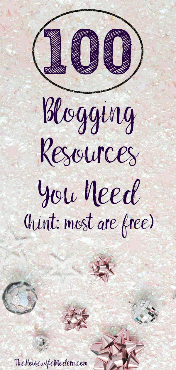100+ Tools and Resources to Help You Become a Successful Blogger. Starting a blog, marketing, where to find free images, organizational tools, free plug-ins, and more! #blogging #bloggingresources #free #freeblogging #successfulblog #blog