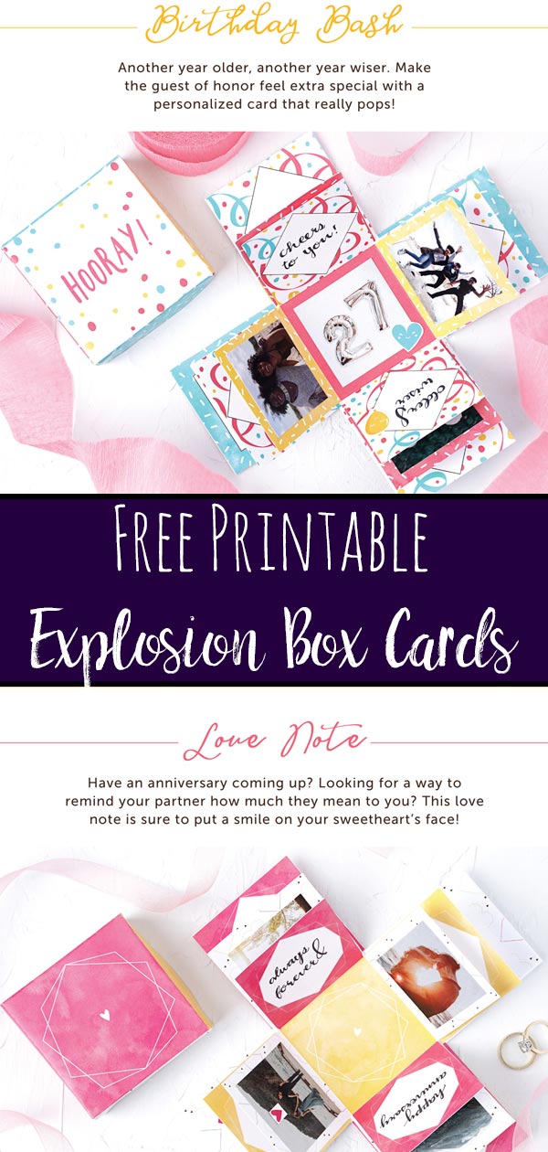Free Printable Explosion Box Card: Amazingly Unique Card. Give to someone you love. #free #printable #freeprintable #freecard #explosionbox
