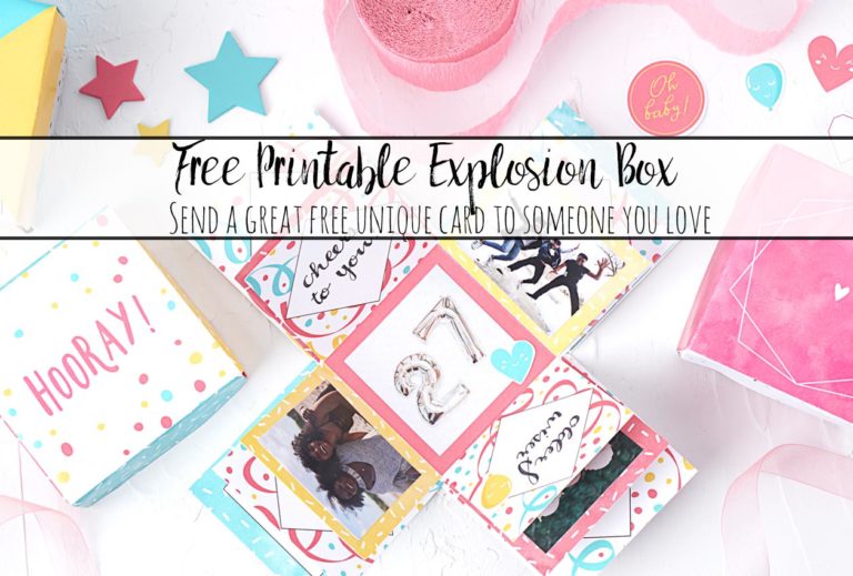 Free Printable Explosion Box Card: Amazingly Unique Card