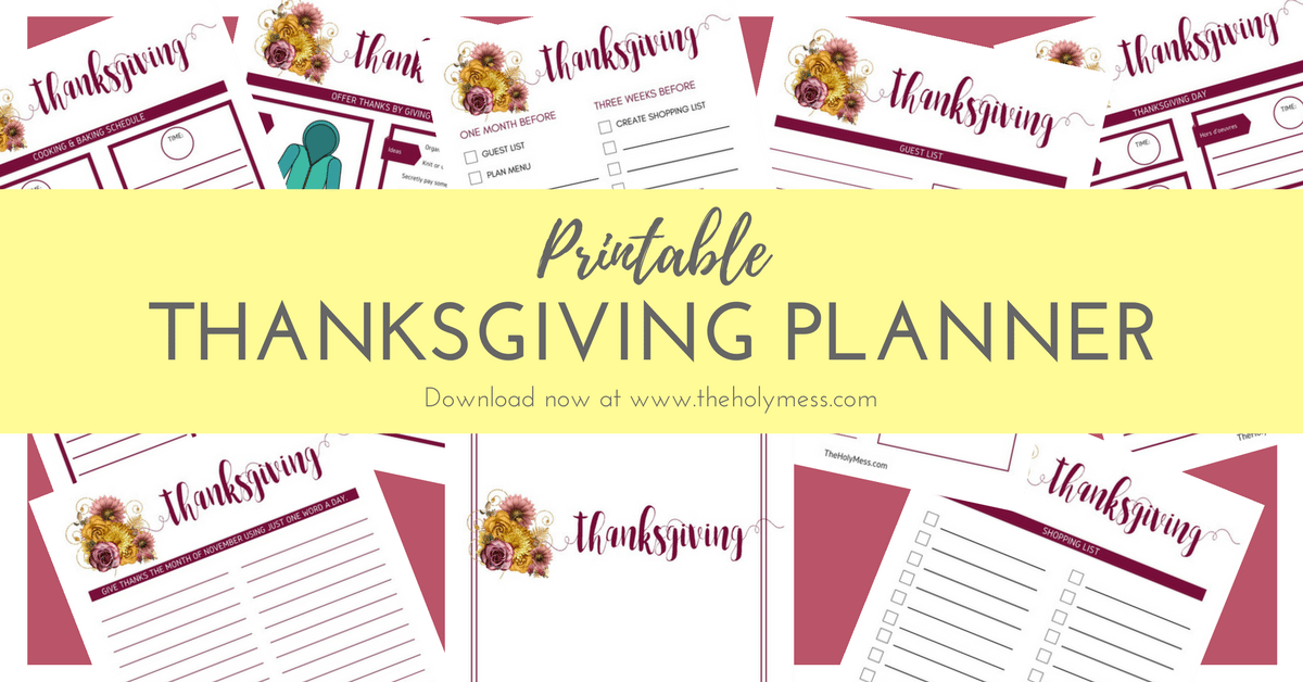 Free Printable Thanksgiving Planner. Part of Free Thanksgiving Printables Round-Up. Over 50 free Thanksgiving printables including decor, planners, labels, food decoration, and more! #thanksgiving #free #printable #freeprintable #thanksgivingprintable