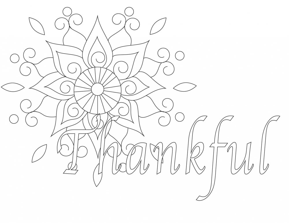 Thankful-Mandala-1000x772 Thankful coloring worksheet. Part of Free Thanksgiving Printables Round-Up. Over 50 free Thanksgiving printables including decor, planners, labels, food decoration, and more! #thanksgiving #free #printable #freeprintable #thanksgivingprintable