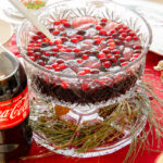 Cranberry Vanilla Coke-tail Plus Free Christmas Table Printables! Delicious drink recipe and free printable napkin rings and table place cards. #christmas #christmasprintables #printable #freeprintable #Coketail #GiftACoke #ad