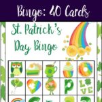 Free Printable St. Patrick’s Day Bingo. Plus an optional twist on how to play “Lucky Bingo”. 40 cards…enough for an entire class or changing cards. #bingo #free #printable #freeprintable #stpat #stpatrick