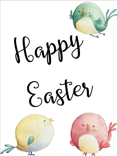 Free Printable Easter Cards 4 Adorable Designs
