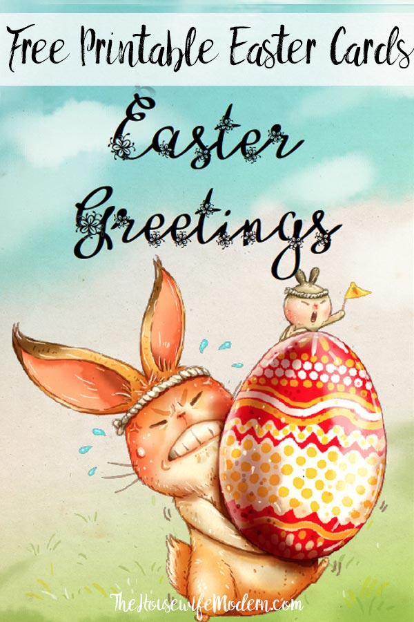 Free Printable Easter Cards. 4 different, adorable designs for everyone you know- children, friends, and family. #easter #card #eastercards