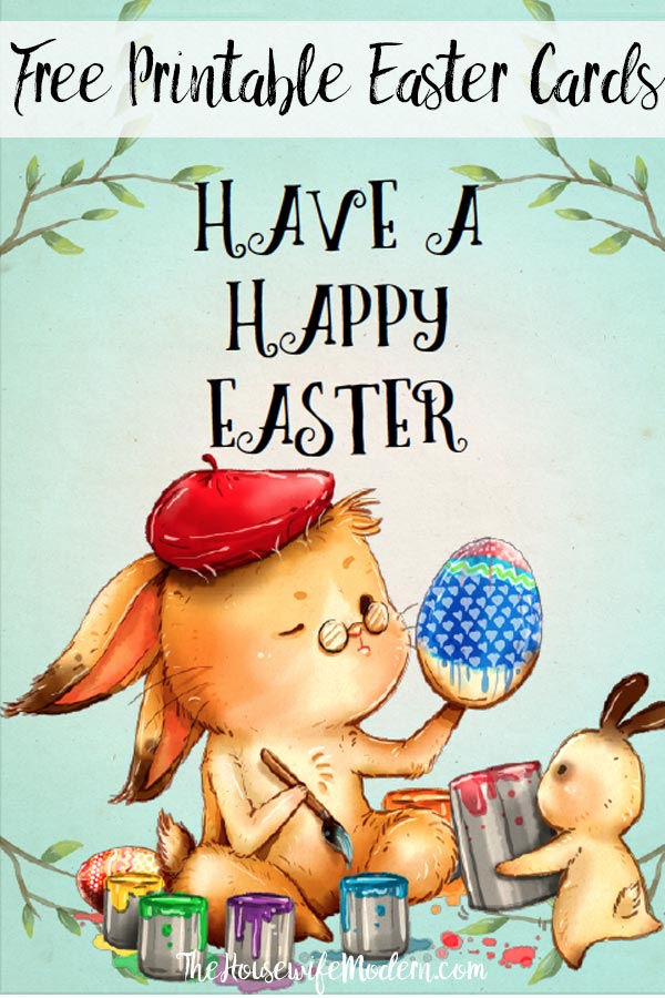 Free Printable Easter Cards. 4 different, adorable designs for everyone you know- children, friends, and family. #easter #card #eastercards