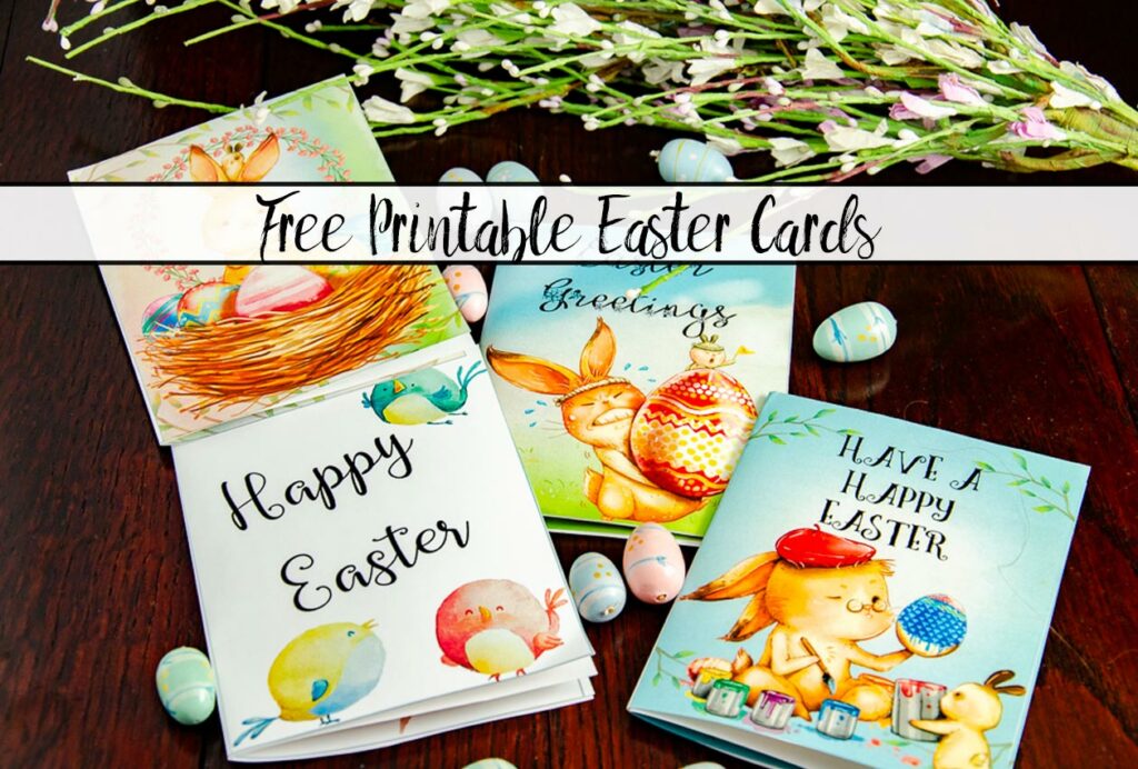 Free Printable Easter Cards. 4 different, adorable designs for everyone you know- children, friends, and family.