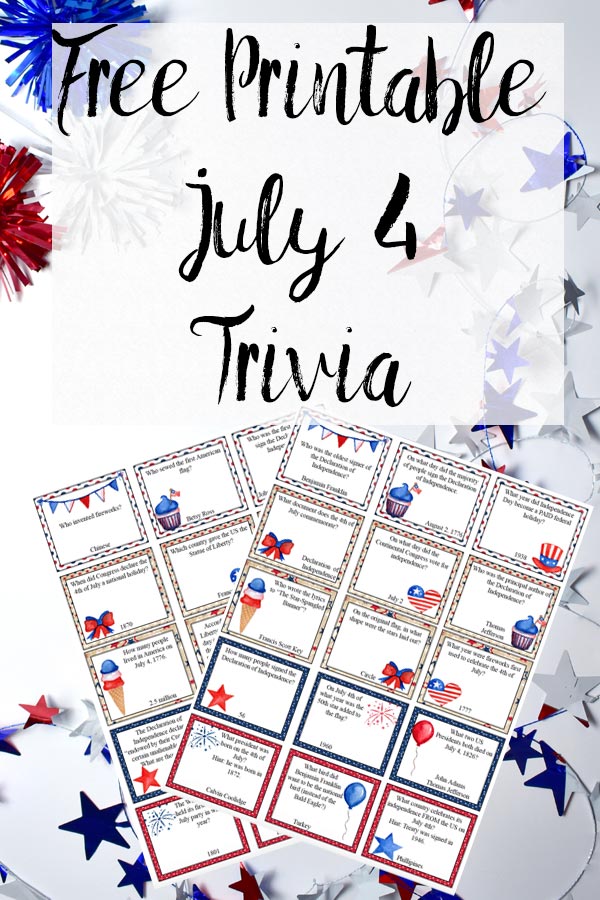 Free Printable Fourth Of July Trivia Printable Templates