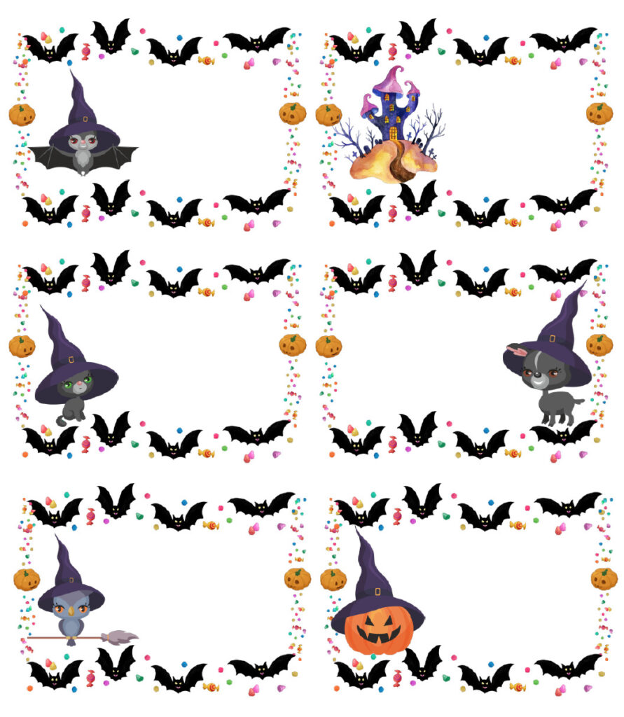 Blank page for clues for free printable Halloween treasure hunt.