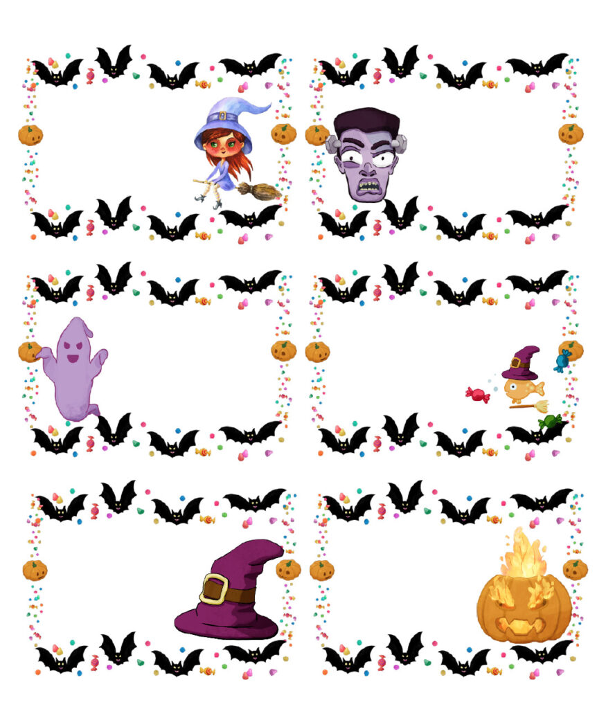 Blank page for clues for free printable Halloween treasure hunt.
