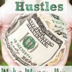 Pin image for 40+ ways to make money. Ball of money with text overlay.