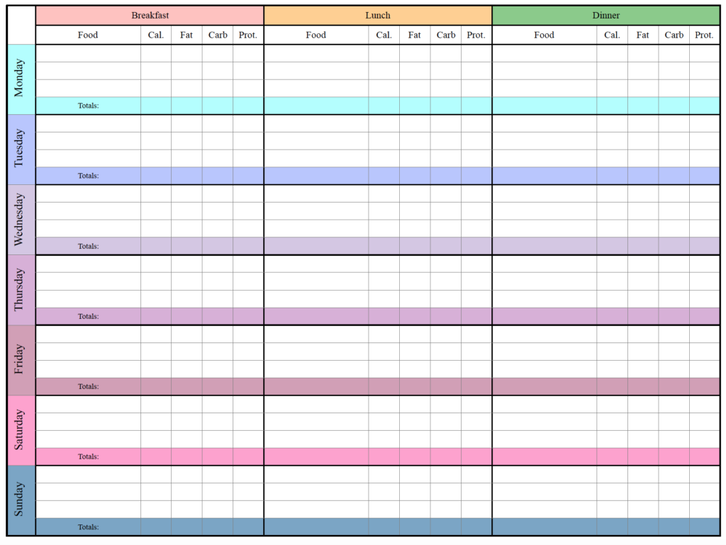 Low-carb meal tracker horizontal.