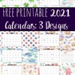 Free Printable 2021 Quarterly Calendars with Holidays: 3 Designs. Holiday theme, bright and floral theme, and classic elegant theme- choose which works for you!
