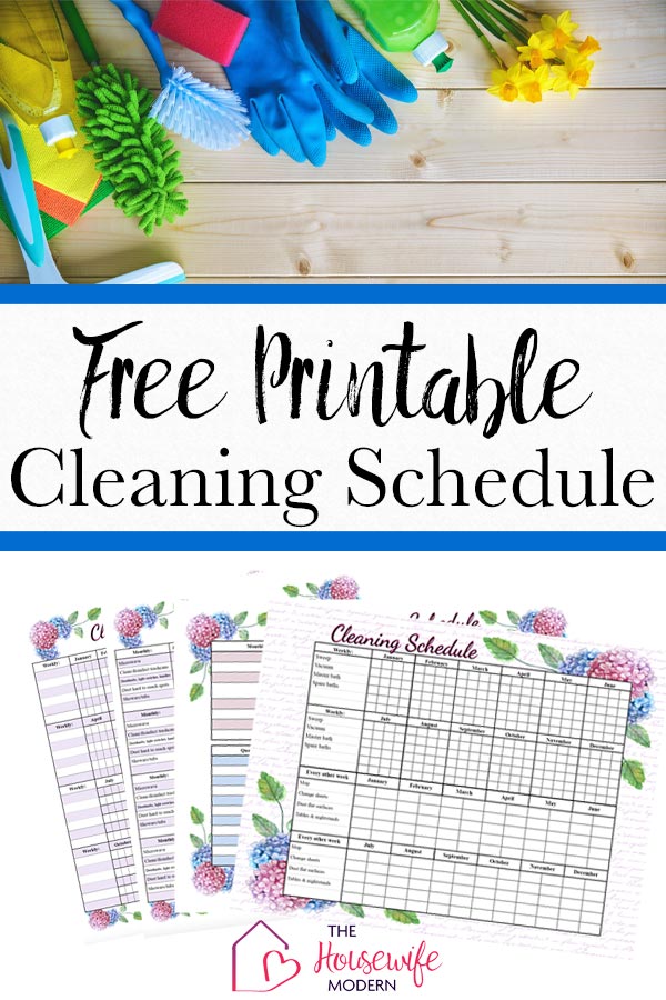 Pin image for: Free printable cleaning schedules.