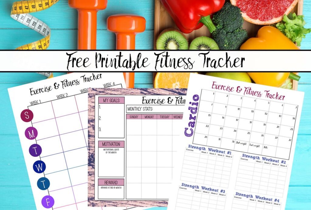Free Printable Fitness Trackers: 3 Different Monthly Designs
