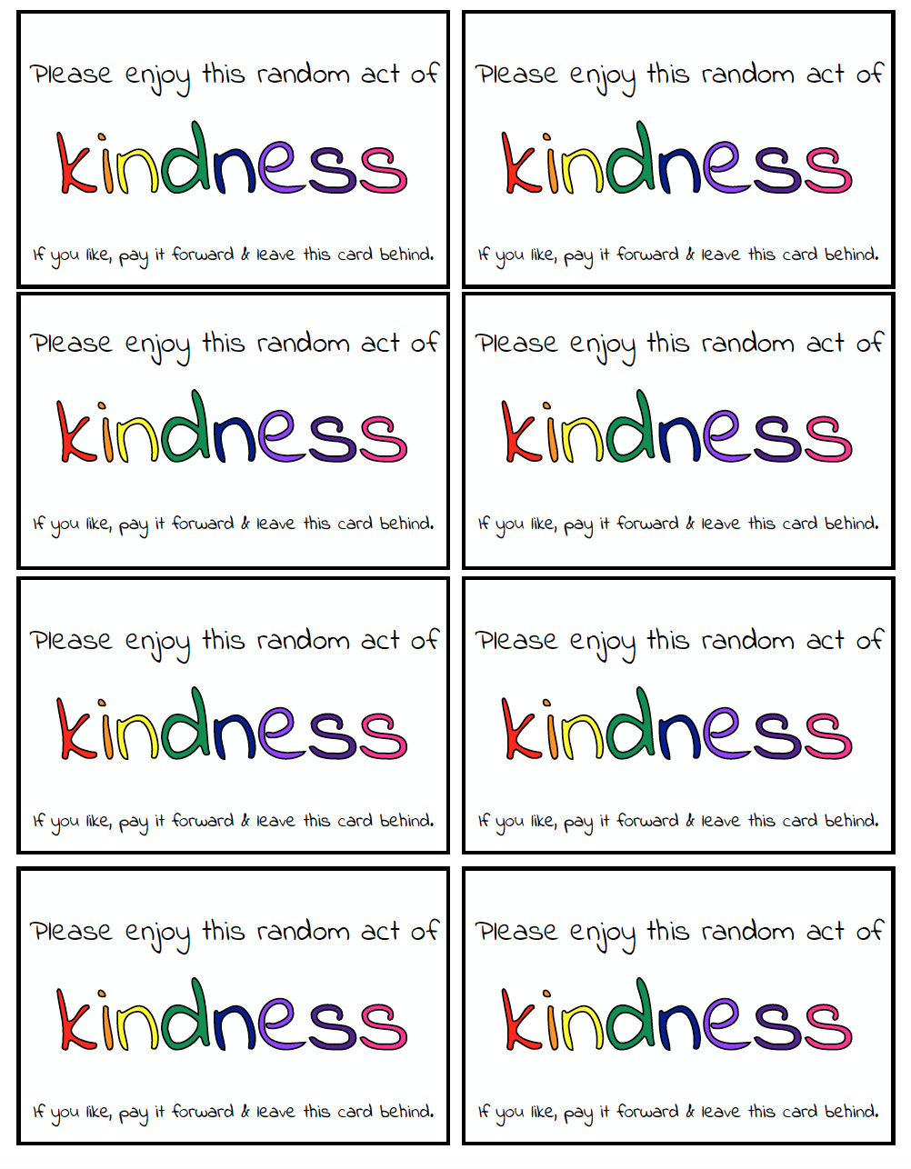 Random Acts of Kindness: 150+ Ideas & Free Printable Calendars