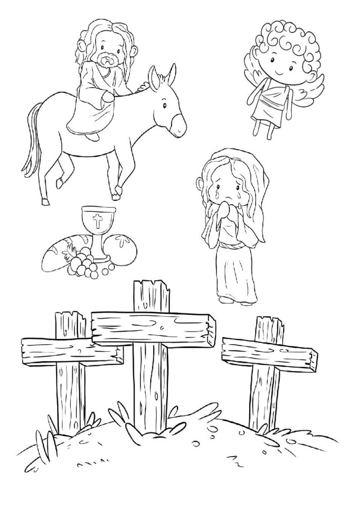 Free printable Easter Coloring Page: Design 4 of 6