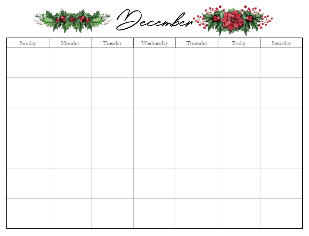December horizontal holiday