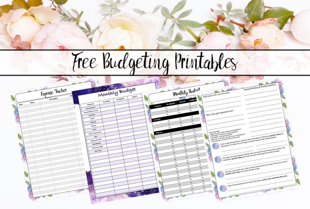 Free Budgeting Printables: Expenses, Goals, & Monthly Budget